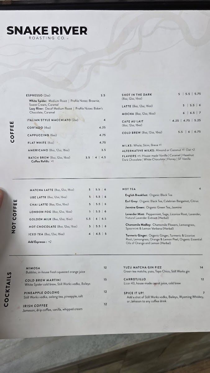 Menu Snake River Roasting Company-3