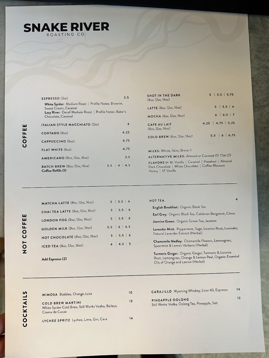 Menu Snake River Roasting Company-7