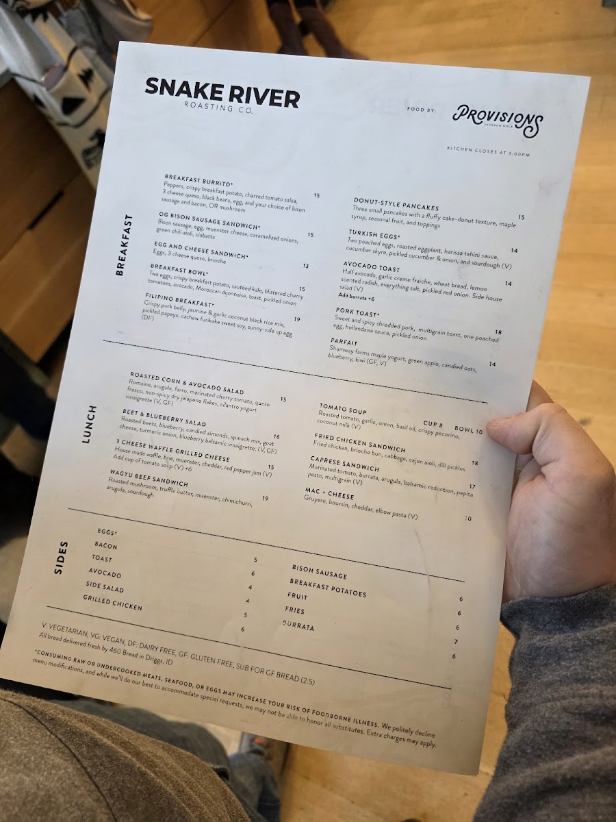 Menu Snake River Roasting Company-8